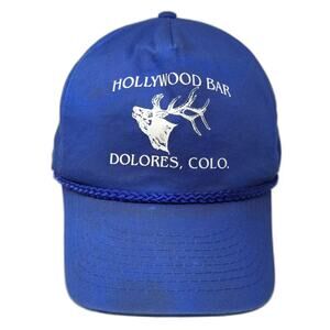 Cobra Caps 5 Panel Blue Hat Snapback OS Hollywood Bar Dolores Colo Rope Trim